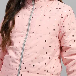 Monte Carlo Girls Geometric Printed Mock Collar Quilted Jacket image 2