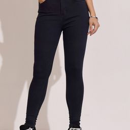 DOLCE CRUDO Women Skinny Fit High-Rise Heavy Fade Stretchable Jeans-picture-23