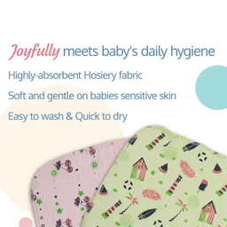 LuvLap Pack Of 7 Ultra Soft Pure Cotton Wash Cloths image 2