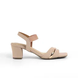 Tresmode Leather Square Toe Block Heel Sandals image 3