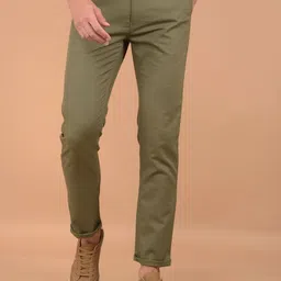 Crimsoune Club Men Cotton Smart Slim Fit Chinos Trousers-image-35