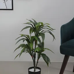 ARICK DECOR Green 1 Pieces Dracaena Artificial Plant With Pot-image-62