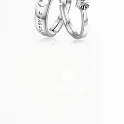 Teeragaj Set Of 2 Stone-Studded Adjustable Couple Finger Rings-picture-30