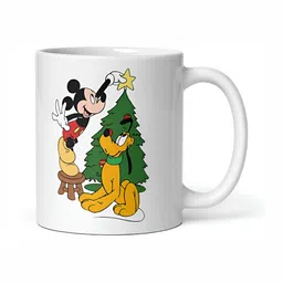 Mr UVD White & Yellow Graphic Printed Ceramic Matte Mug 350 ml image 3