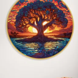 Livin'luxe Multicoloured MDF Other Wall Paintings-picture-19