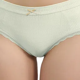 Moda Rapido Seamless Mid-Rise Basic Briefs FRILL_GREEN_S image 2