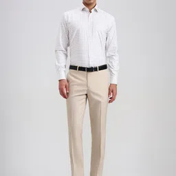 Greenfibre Men Solid Slim Fit Trousers image 3