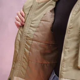 DressBerry Colourblocked Padded Jacket with Applique Details image 4