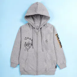 KiddoPanti Boys Graphic Printed Hooded Long Sleeves Sweatshirt image 3