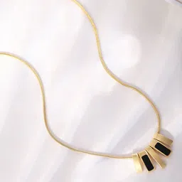 Estailo fashion Gold-Plated Artificial Stone Studded Necklace image 1