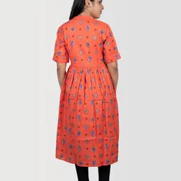 Vivika Women Ethnic Motifs Printed Mandarin Collar Kurta image 2