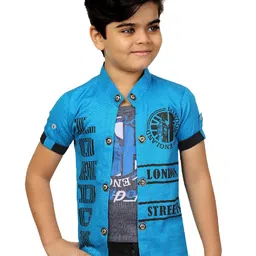 BAESD Boys Classic Opaque Printed Casual Shirt-picture-7