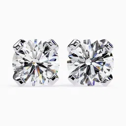 VALANOVA BIS Hallmark 14KT White Gold Diamond Studded Earrings- 1.65 gm-image-68