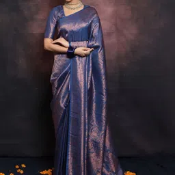 Vastravatika Woven Design Zari Kanjeevaram Saree-picture-25