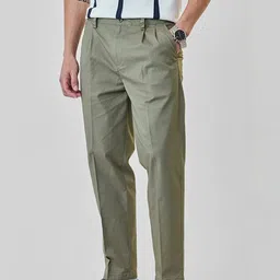 Snitch Men Pleated Chinos Trousers-picture-32