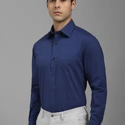 Louis Philippe Men Grid Printed Tattersall Checks Cotton Formal Shirt image 4