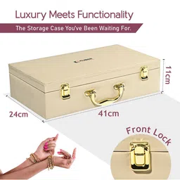 Kuber Industries Beige Set of 1 Regular Jewellery Organiser Organisers image 3
