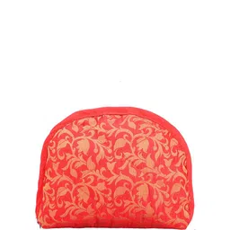 Kuber Industries Red & Gold Toned 2 Pieces Cotton Jewellery Kit Organiser With 4 Pouches image 5