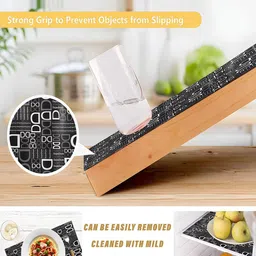 Kuber Industries Black Set of 1 Water Resistant Shelf Liner Organisers image 3