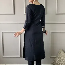 TWINS LADY Women Floral Embroidered Regular Sequinned Kurta with Trousers & With Dupatta image 5