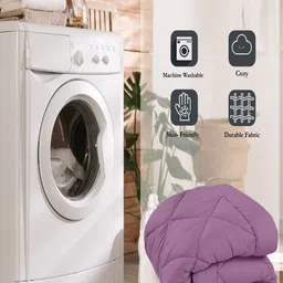 INDRA'S Purple & Purple Microfiber AC Room 150 GSM Comforter image 5