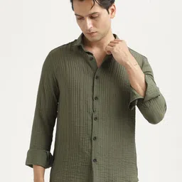 Blu MNKY Men Smart Slim Fit Casual Shirt-picture-41