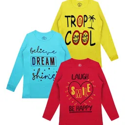 MIST N FOGG Girls Typography 3 Printed Applique T-shirt-picture-16