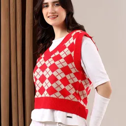 Stylecast X Kotty Women Printed Crop Pullover Sweater image 3