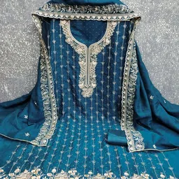 Panzora Embroidered Unstitched Dress Material image 2