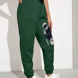 SAAHASAM Women Printed Relaxed Loose Fit Joggers Trousers-image-42
