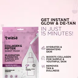 Twasa Collagen & Peptide Sheet Mask - 20 g image 2