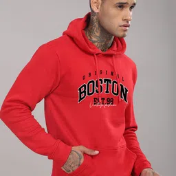 ADRO Men Printed Hooded Sweatshirt image 3