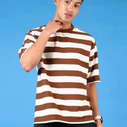 V-Mart Men Striped Round Neck Cotton T-shirt-picture-11