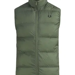 Fred Perry Men Mock Collar Solid Gilet Jacket-image-74