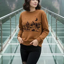 Moda Rapido Women Printed Sweatshirt image 2