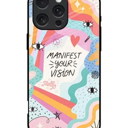 QRIOH Typography Printed iPhone 16 Pro Back Case Mobile Accessories image 1