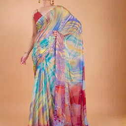 Garden Vareli Woman Pure Chiffon Saree-image-65