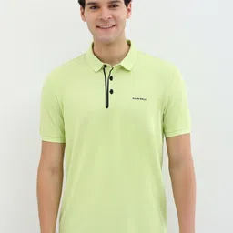 Allen Solly Men Solid Polo Collar Cotton T-shirt-picture-11