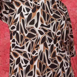 BAESD Women Animal Print Kimono Sleeve PU Coated Top image 5