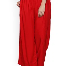 SRISARAS Women Cotton Wide Leg Trousers-image-81