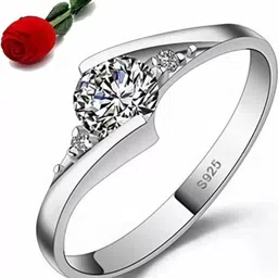 Alvira Silver-Plated Stainless Steel Cubic Zirconia Finger Ring image 5