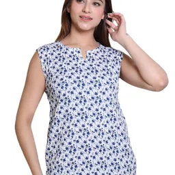 Ogarti Women Floral Printed Georgette Top image 1