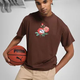 Puma Men Dunked In Floral Printed Cotton Basketball T-Shirt-picture-35