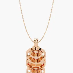 VALANOVA BIS Hallmark 18K Rose Gold Diamond Studded Pendant - 4.25g image 3