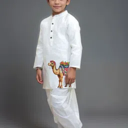 DEVOILER Boys Printed Cotton Kurta image 4