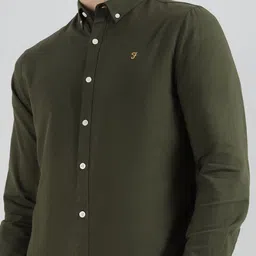 Farah Men Solid Button-Down Collar Cotton Casual Shirt image 3