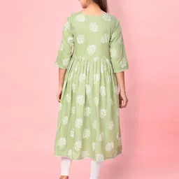 BAESD Girls Ethnic Motifs Printed Sequins A-Line Kurta image 3