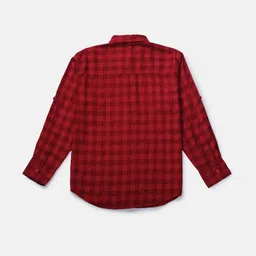 Gini and Jony Boys Standard Gingham Checks Opaque Checked Casual Shirt image 3