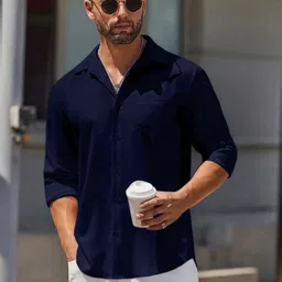 VOGAAN Men Modern Slim Fit Casual Shirt-image-66