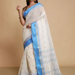 WoodenTant Ethnic Motifs Pure Cotton Taant Saree-picture-19